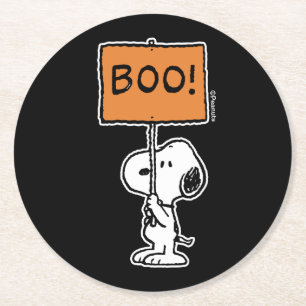 Jordnötter Snoopy Boo! Underlägg Papper Rund