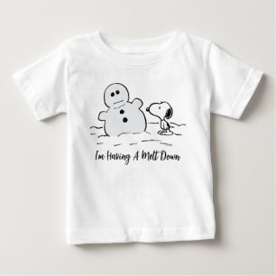 Jordnötter Snoopy Bygger A Snögubbe T Shirt