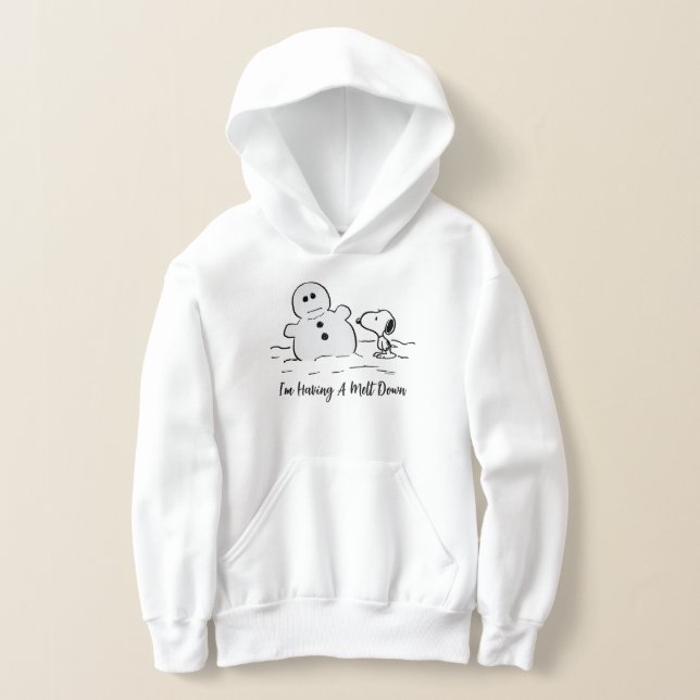 Jordnötter | Snoopy Bygger A Snögubbe T Shirt (Laydown)