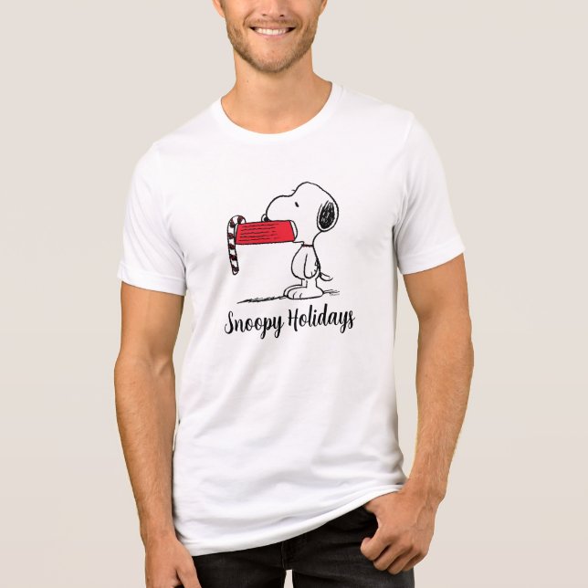 Jordnötter | Snoopy Candy cane Food Dish T Shirt (Framsida)