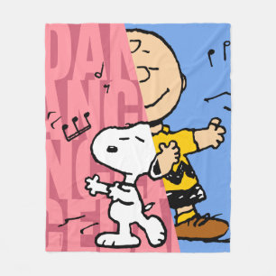 Jordnötter   Snoopy & Charlie Brown Halvdans Fleecefilt
