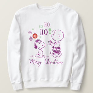 Jordnötter   Snoopy & Charlie Brown Ho Ho Ho Lång Ärmad Tröja