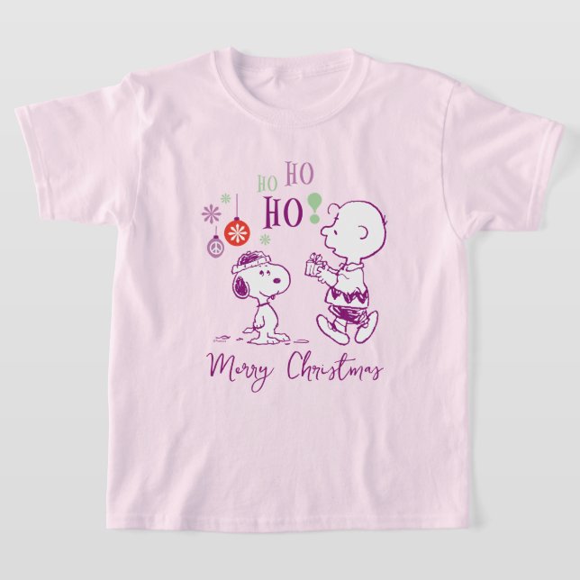 Jordnötter | Snoopy & Charlie Brown Ho Ho Ho T Shirt (Laydown)