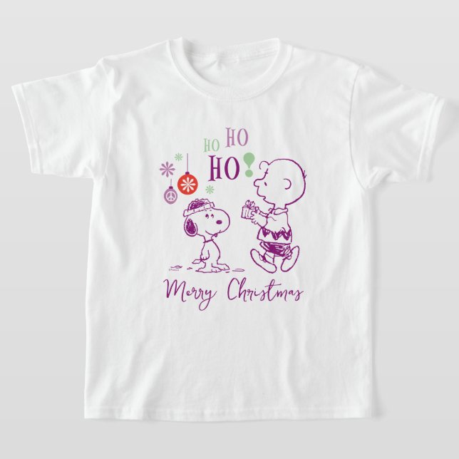 Jordnötter | Snoopy & Charlie Brown Ho Ho Ho T Shirt (Laydown)