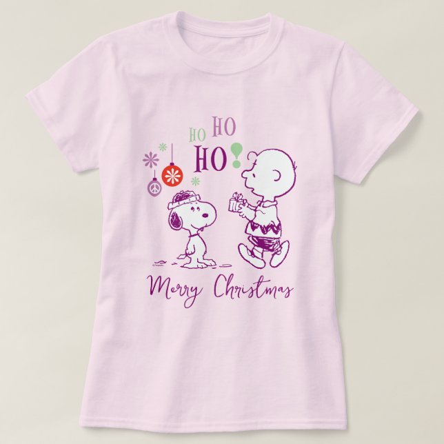 Jordnötter | Snoopy & Charlie Brown Ho Ho Ho T Shirt (Design framsida)