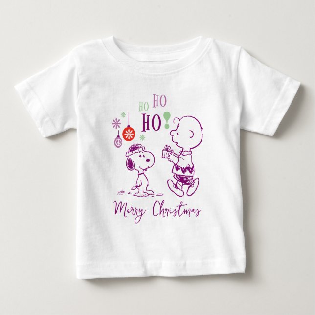 Jordnötter | Snoopy & Charlie Brown Ho Ho Ho T Shirt (Framsida)