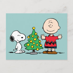 Jordnötter Snoopy & Charlie Brown Julgran Helg Vykort