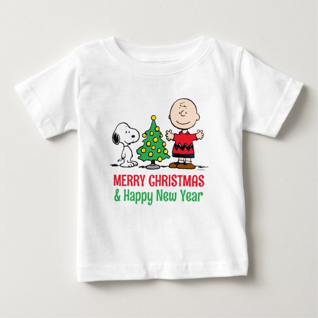 Jordnötter | Snoopy & Charlie Brown Julgran T Shirt (Framsida)