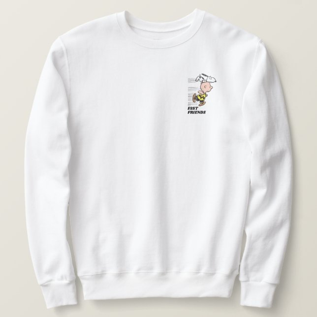 Jordnötter | Snoopy & Charlie Brown Springa Lång Ärmad Tröja (Design framsida)