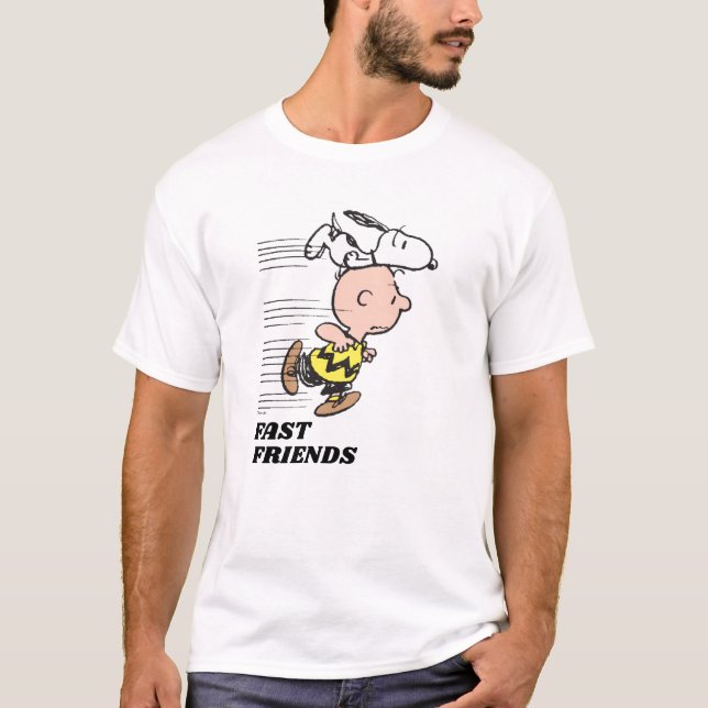 Jordnötter | Snoopy & Charlie Brown Springa T Shirt (Framsida)