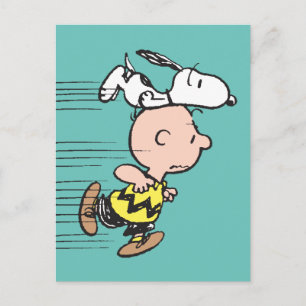 Jordnötter Snoopy & Charlie Brown Springa Vykort