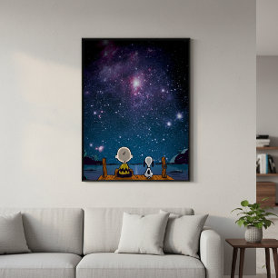 Jordnötter Snoopy & Charlie Brown Star Watching Poster