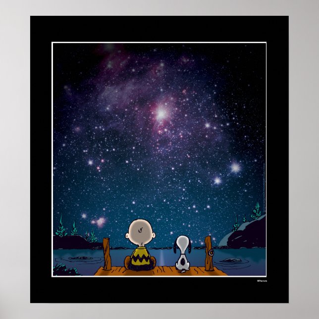Jordnötter | Snoopy & Charlie Brown Star Watching Poster (Framsidan)