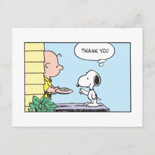 Jordnötter Snoopy & Charlie Brown Tack Vykort