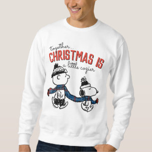 Jordnötter Snoopy & Charlie Brown Winter Scarf Lång Ärmad Tröja