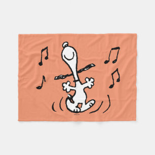 Jordnötter Snoopy Dancing Fleecefilt