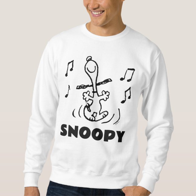 Jordnötter | Snoopy Dancing Lång Ärmad Tröja (Framsida)