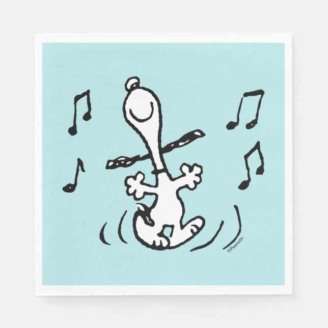 Jordnötter | Snoopy Dancing Pappersservett (Framsidan)