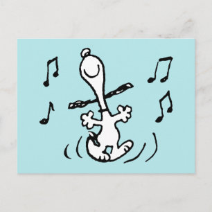 Jordnötter   Snoopy Dancing Vykort