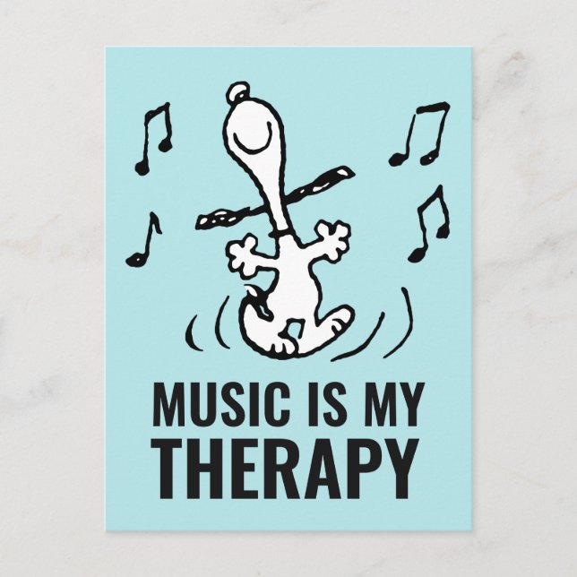 Jordnötter | Snoopy Dancing Vykort (Framsida)