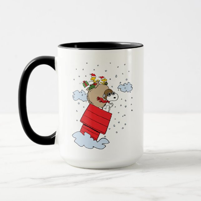Jordnötter | Snoopy de flugande Ace vid jul Mugg (Vänster)