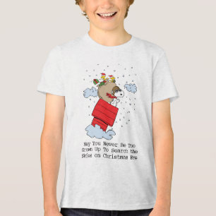 Jordnötter   Snoopy de flugande Ace vid jul T Shirt