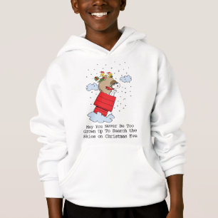 Jordnötter Snoopy de flugande Ace vid jul T Shirt