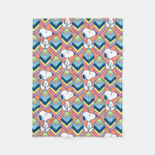 Jordnötter   Snoopy Deco Dreams Mönster Fleecefilt