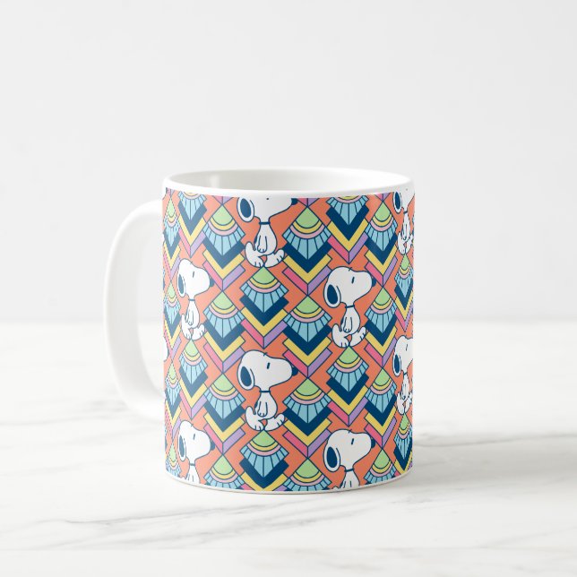Jordnötter | Snoopy Deco Dreams Mönster Kaffemugg (Framsida vänster)