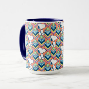 Jordnötter   Snoopy Deco Dreams Mönster Mugg