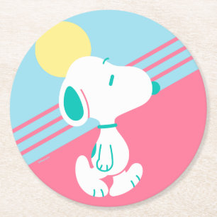 Jordnötter   Snoopy Deco Dreams Sol Underlägg Papper Rund