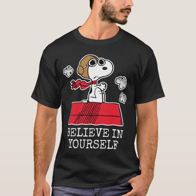 Jordnötter| Snoopy den flygande Ace T Shirt (Framsida)