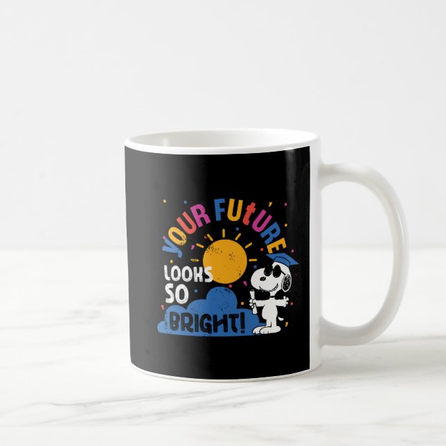 Jordnötter Snoopy Din framtid ser så ljus ut Kaffemugg (Höger)