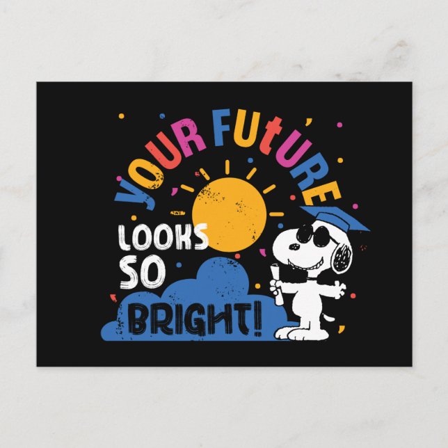 Jordnötter Snoopy Din Framtid Ser Så Ljus Ut Vykort (Framsida)
