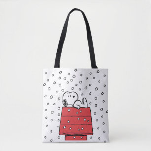 Jordnötter   Snoopy Doghouse Snöflingor Tygkasse