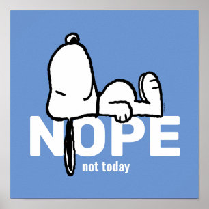 Jordnötter Snoopy Ej i dag Poster