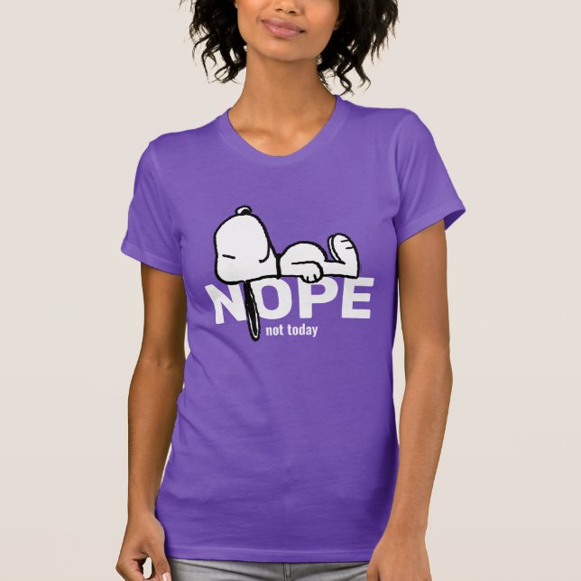 Jordnötter | Snoopy Ej i dag T Shirt (Framsida)