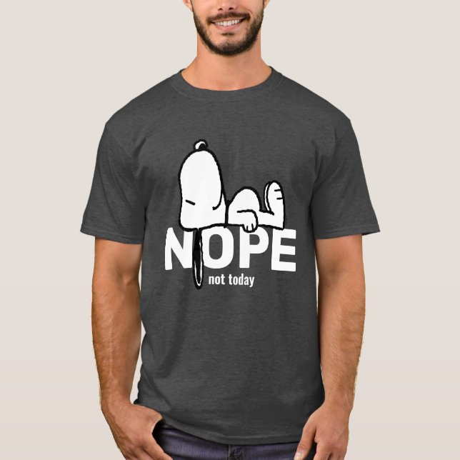 Jordnötter | Snoopy Ej i dag T Shirt (Framsida)