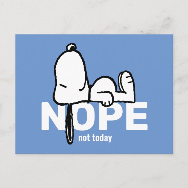 Jordnötter | Snoopy Ej i dag Vykort (Framsida)