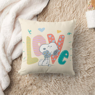 Jordnötter   Snoopy Flower Kärlek Kudde