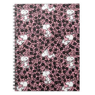 Jordnötter   Snoopy Flower Vine Mönster Anteckningsbok