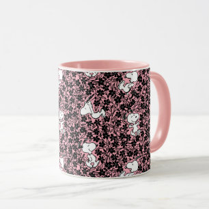 Jordnötter Snoopy Flower Vine Mönster Mugg