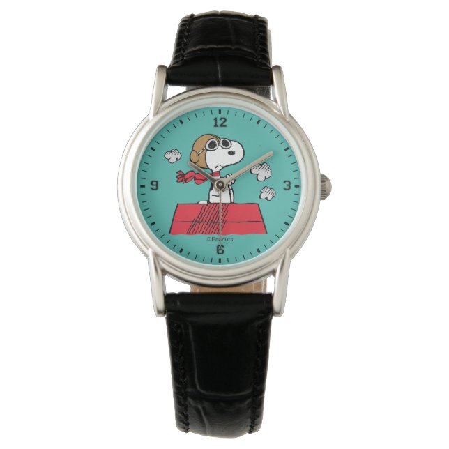 Jordnötter | Snoopy flygande Ace Armbandsur (Framsida)