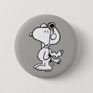 Jordnötter Snoopy Flygande Ace BW Knapp