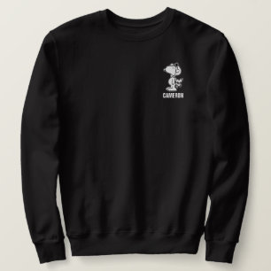 Jordnötter Snoopy Flygande Ace BW Lång Ärmad Tröja