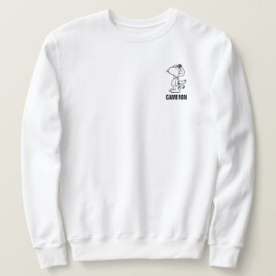 Jordnötter Snoopy Flygande Ace BW Lång Ärmad Tröja