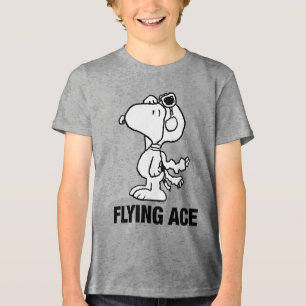 Jordnötter  Snoopy flygande Ace BW T Shirt