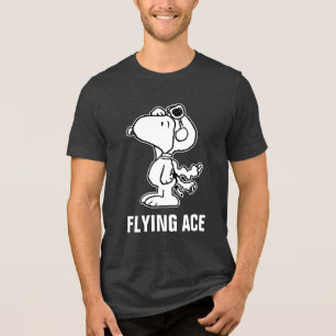 Jordnötter   Snoopy Flygande Ace BW T Shirt