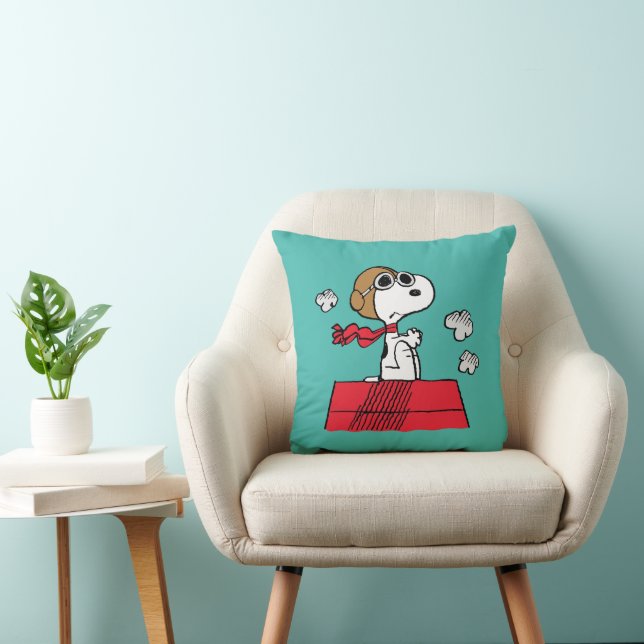 Jordnötter | Snoopy flygande Ace Kudde (Stol)