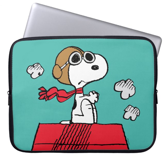 Jordnötter | Snoopy flygande Ace Laptop Fodral (Framsidan)